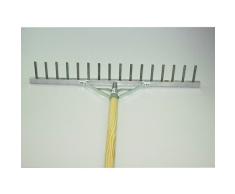 Polar Aluminium-Rechen Rasenrechen Bauern-Harke 60 cm 16 Zinken mit 150 cm Stiel