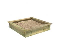 Sandkasten Holz Sandkiste WICKEY KingKong 145x145 cm mit Deckel