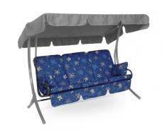 Angerer Hawaii Schaukelauflage Korfu, Blau, 3-Sitzer