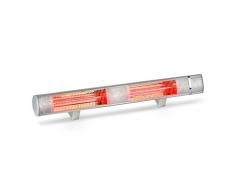 blumfeldt Gold Bar 3000, Infrarot-Heizstrahler, Wand-und-Decken-Heizstrahler, 1000-3000 W, 3 Wärmestufen, IP65 Schutzart, gezielte Wärmeabgabe, blendungsfreie Wärme, Fernbedienung, Aluminium