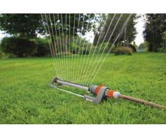 GARDENA Classic Viereckregner Polo 280: Rasensprenger für gleichmäßige Flächenbewässerung von 120 -280 m², Reichweite 8-18 m, Sprengweite max. 16 m, wartungsfrei dank Edelstahl-Schmutzsieb (2084-20)