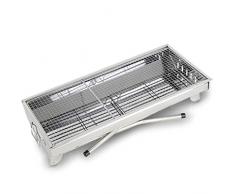 Holzkohlegrill,Tragbarer Holzkohle Tischgrill,Gute Belüftung BBQ Grill Mit Antihaft-Pfanne Für Picknick Festivals Camping Und Party