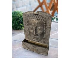 Heissner 016582-00 Garten/Terrassen Brunnen Polystone Buddha, grau