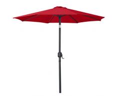 ABCCANOPY 230cm Sonnenschirm im Freien Wasserabweisende Bespannung -Gartenschirm Marktschirm,Rot