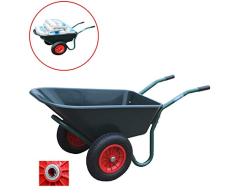 TrutzHolm® 2-Rad Schubkarre PP Gartenschubkarre Schiebkarre Gartenkarre 100l 160kg Zweiradkarre
