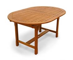 indoba Shine-oval, ausziehbar-Serie Sun Shine-IND-70301-TI Gartentisch, braun, 200 x 100 x 74 cm