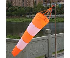 Fastar Windsack, wetterfest, aus Ripstop-Gewebe, mit reflektierenden Streifen, zur Windmessung am Flughafen (80 cm)