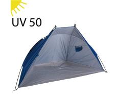 JEMIDI Strandmuschel Strandzelt Sonnenschutz Sonnenzelt Sonnenschutz Strand Muschel Zelt Camping 218cmx 115cm (Dunkelblau)