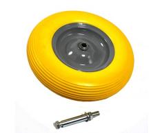 Estexo Home & Garden PU Schubkarrenrad Reifen Vollgummi 4.80/4.00-8 Ø400 Schubkarre Ersatz-Rad Achse