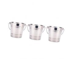 PETSOLA 3er Set, Eiskübel Champagner Wein Bierkühler Tragbare Grillbar Versorgung 1,5 L