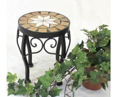 DanDiBo Blumenhocker Mosaik Rund 20 cm Blumenständer 12014 Beistelltisch Pflanzenständer Mosaiktisch Klein