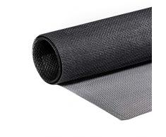 fowong Fliegengitter Gewebe DIY Fenster Insektenschutzgitter aus hochwertigem Glasfaser 250x120cm Insektenschutz Fenster für Balkontür Wohnzimmer Terrassentür Grau