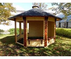 Pavillon aus Holz Garten-9,9 qm