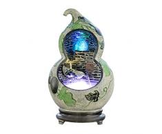 YC electronics Zimmerbrunnen Zimmerbrunnen Buddha Zen Büro-Wasser-Spender Wohnzimmer Hauptdekoration Kaskadenbrunnen Büro-Schreibtisch Gourd Luftbefeuchter Wohnaccessoires & Deko (Größe : L)