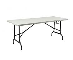 Wisam Tisch Gartentisch Klapptisch Klappbar Esstisch Campingtisch Koffertisch 180cm