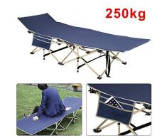 AllRight Feldbett Klappbar Campingbett Klappbett Karpfenliege Campingliege Gästebett Klappbar bis 250kg 190 X 67cm