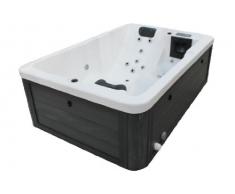 Whirlpool Badewanne Outdoor Vasa-Fit W195S, schwarz, 195 x 127 x 63 cm