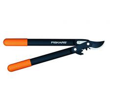 Fiskars PowerGear II Bypass-Getriebeastschere für frisches Holz, Antihaftbeschichtet, Gehärteter Präzisionsstahl, Länge 46 cm, Schwarz/Orange, L72, 1001555