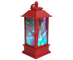 Peahop Weihnachtslaterne LED Laterne Weihnachten Candlestick Night Light Weihnachtsanhänger Dekoration