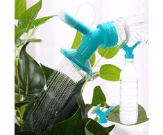 Broadroot Kunststoff Sprinkler Düse Flasche Gießkanne Wasserkanister für Blumen Bewässerung Duschkopf Garten Werkzeug (Blau)