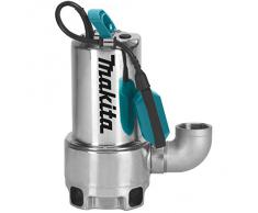 Makita PF1110 elektrische Tauchpumpe, Schmutzwasser bis 35 mm Partikelgröße, Edelstahl, 1100 W