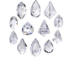 Kristall Regenbogen Sonnenfänger 12er Set zum aufhängen als Fensterschmuck und Wohnkultur Glas Kronleuchter Lampe Beleuchtung Tropfen Anhänger Kugeln