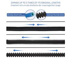 TRESKO® Flexibler Gartenschlauch | ausgedehnt 30m | Wasserschlauch flexibel mit 3-Fach Latexkern | dehnbarer flexiSchlauch | alle Verschraubungen aus hochwertigem Messing