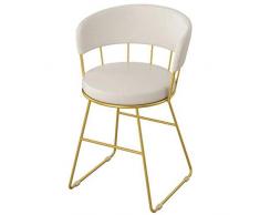 Mode Schmiedeeisen Halterung Barhocker Küche Frühstück Hocker Stuhl mit Rückenlehne Gold Beine Schwamm Pad Design Mädchen Schlafzimmer Make-Up Stuhl