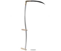 yorten Klappsense Grassense mit Schleifstein, 140 cm, Stahlklinge Ergonomische Sense für Garten, Klingenlänge 60 cm