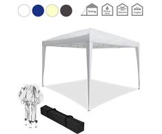 Froadp Faltpavillon 3x3m Gartenpavillon Sonnenschutz Pavillon mit Tasche Wasserdicht Festzelt UV-Schutz Partyzelt für Garten Party Hochzeit Picknick(Weiß)