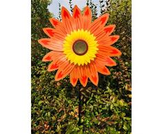 elegantstunning Sonnenblumen-Windmühle, Windrad für Rasen, Garten, Party, Dekoration Orange