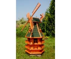 Deko-Shop-Hannusch XXL Windmühle, Gartenwindmühle, Windmühlen aus Holz, Beleuchtung Solar kugelgelagert 1,50m imprägniert (grün)