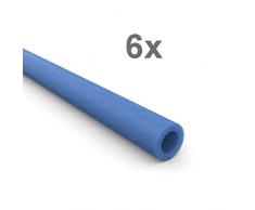 Ampel 24 6er Set Ersatz Stangenschutz für Gartentrampolin Netzpfosten, Schaumstoffrolle blau, Schaumrollen ausreichend für 3 Trampolin Pfosten