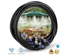 Mustbe Strong Außennebel-Kühlsystem 75.46FT (23M) -Nebellinie + 34 Messing-Nebeldüse + Messingadapter Für Gartenschirm (3/4) Im Gewächshaus-Trampolin