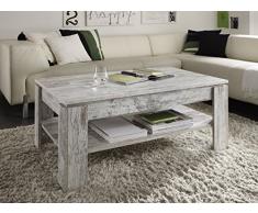 trendteam CT11268 Couchtisch Wohnzimmertisch Tisch Canyon weiss Pinie Shabby Chic Retro, LxBxH 110x65x47 cm, Melamin