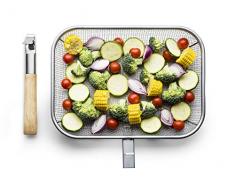 Sagaform BBQ Basket Grillkorb, Edelstahl, Silber, 57 x 37,5 cm