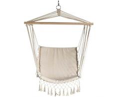 Habeig Hängesessel beige Hängestuhl Hängeschaukel - bis 140 kg belastbar
