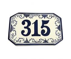 CERAMICHE DARTE PARRINI- Künstlerische italienische Keramik Keramik Hausnummer 20x13 individuelle, Fliesen handgemacht in Italien Toscana