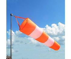 Resignmed Flughafen-Windsack, Ripstop-Gewebe, zur Messung des Windes, mit reflektierenden Elementen, Öse, 80 cm