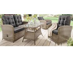 Destiny Loungegruppe Merano Vintage Grau Vario Loungeset Sofaset Lounge Möbelset (86090)