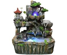 Bürodekoration Indoor Elektronik Brunnen Tabletop Brunnen Moderne Wasser-Brunnen Kristallkugel Rockery Micro Landschaft LED Tabletops Feng Shui Glück Wohnzimmer Büro Kreative Startseite Landschaft Was