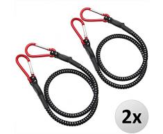 Deuba® 2X Spanngummis 80 cm Gepäckspanner stabile Karabinerhaken witterungsbeständig Spanngurt Gepäckgummi Expander