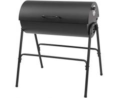 Holzkohlegrill Grillfass Milton von EL Fuego® Grill BBQ Grillwagen Barbecue AY 580