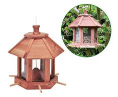 Spetebo Vogel Futterhaus aus Holz - Vogelhaus Futterstation - Futterstelle Vogelhäuschen