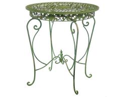 aubaho Gartentisch in hellem Creme grün Tisch Garten Eisen Antikstil Garden Table Iron