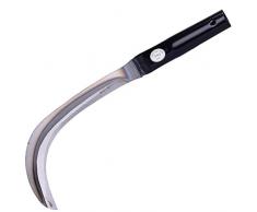 Yardwe Sensensichel Kleinsense Handsense Gartensense Manganstahl Sense Sichel Gartenwerkzeug für Gras Kräutern Getreide Klee Unkraut Unkraut Werkzeug 32cm