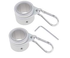 YINETTECH 360 Grad Fahnenmast drehbare Clips Anti-Wrap Aluminium Fahnenmast Ringe mit Metallkarabiner passt für 1,75-2,5 cm Durchmesser Fahnenmast