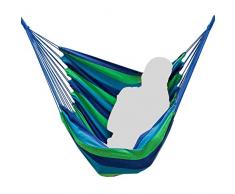 AMANKA Sitz-Hängematte 110x145cm Hängesessel bis 150kg Reise Hängestuhl Garten Hängeschaukel Outdoor Hängesitz Gestreift