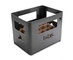 höfats - BEER BOX Feuerkorb - Getränkekiste, Feuerkorb, Grill und Hocker in einem - für Garten und Terrasse - Corten-Stahl - Rost-Optik