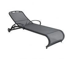 greemotion 2 Stück Rollliege Toulouse, Gartenliege, Roll-Sonnenliege, 4-fach verstellbar, 183 x 72 x 44 cm, aus Stahl